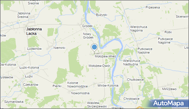 mapa Mołożew-Wieś, Mołożew-Wieś na mapie Targeo